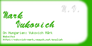 mark vukovich business card